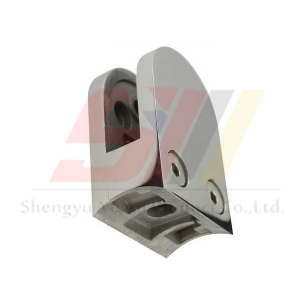 Stainless steel D shape curved back for glass railing part