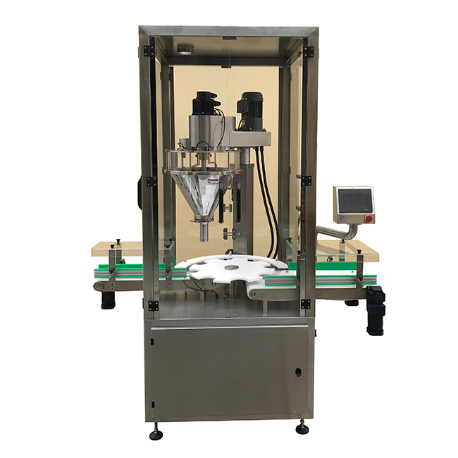 Automatic Powder Bottle Filling Machine Model SPCF-R1-D160