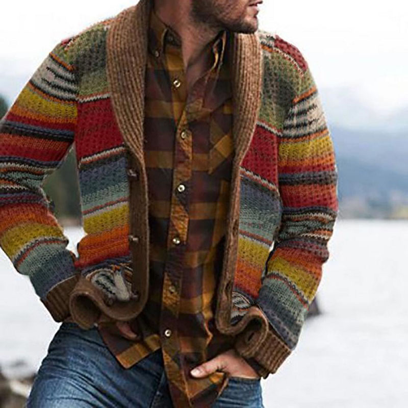 Cardigan sweater knitting patterns for men.