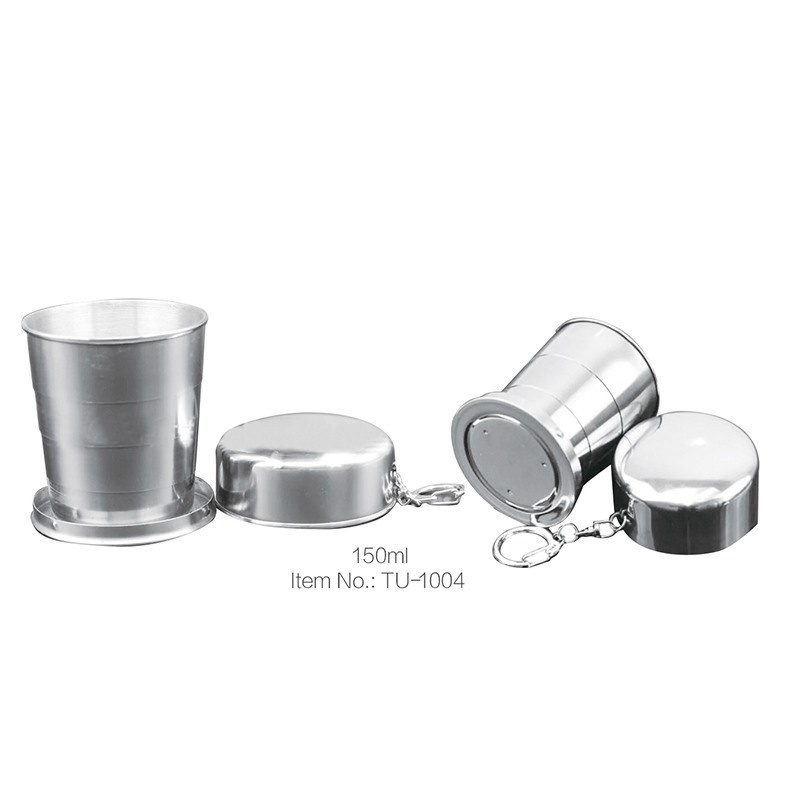 Manufacturer Cold Stainless Steel Drink Foldable Cup