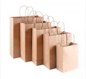 Paper bag handbag custom clothing shop kraft paper takeaway bag custom thickened packaging bag custom gift bag printing