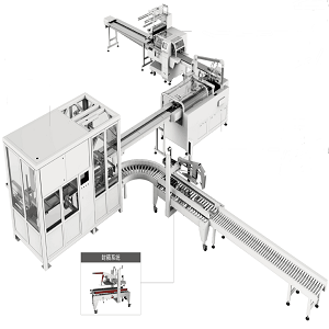 AUTOMATIC TOP LOADING CASE CARTON BOX PACKAGING MACHINE FOR FOOD AND MEDICINE PACKING WITH ERECTING AND SEALING