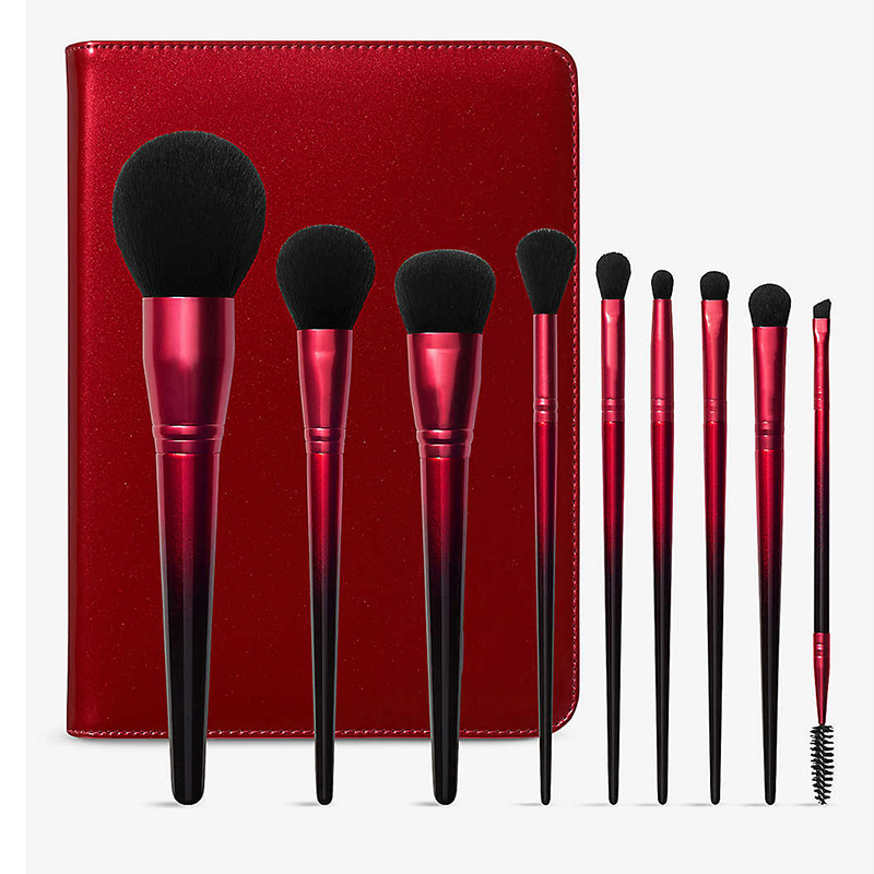 Portable Cosmetic Beauty Tools Vegan hair Makeup Brush 9pcs Travel Makeup Brush set Accessories