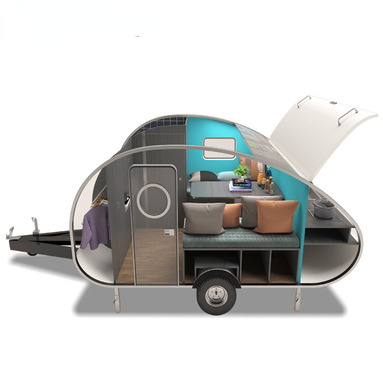 small tiny camper teardrop caravan travel trailer