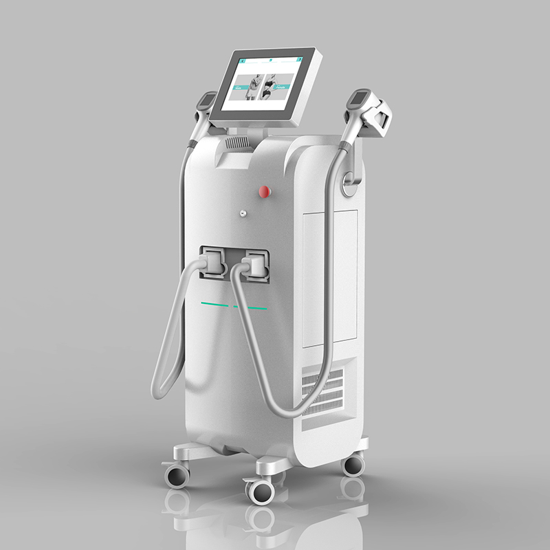 3 wavelength double handlepiece Diode laser hair removal device