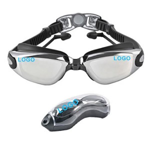 Hot Sell Adult Anti Fog Waterproof Swimming Glasses with Earplugs