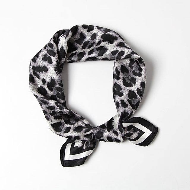 Leopard Print Silk Scarf For Women