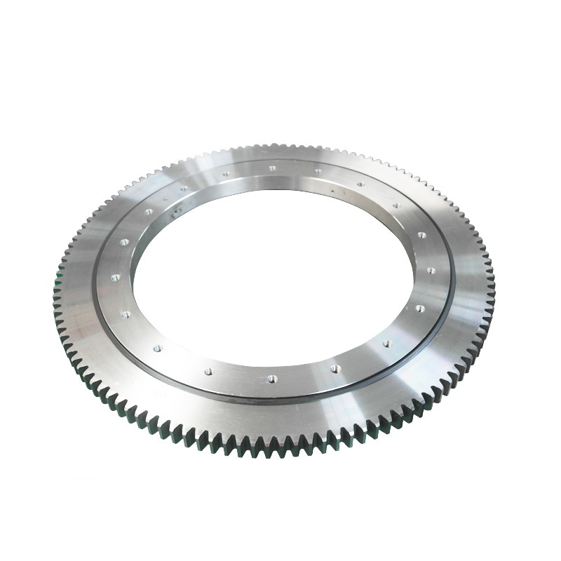 single row ball turntable slewing ring bearing with external gear