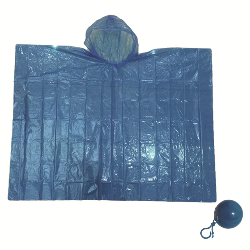 Disposable PE emergency rain poncho USD0.12-USD0.3
