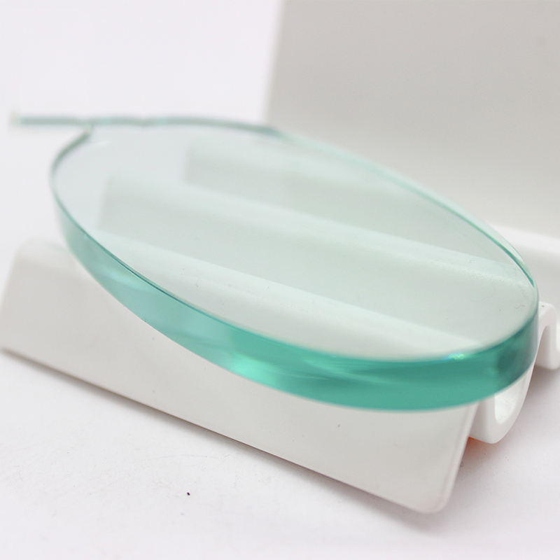 10mm Oval Shaped Sight Toughened Glass Panel for LED Lighting