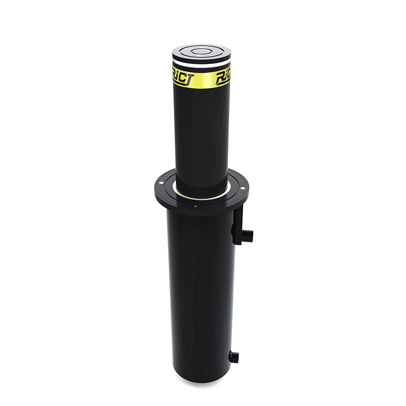 Automatic hydraulic rising bollards with LED and reflective tape