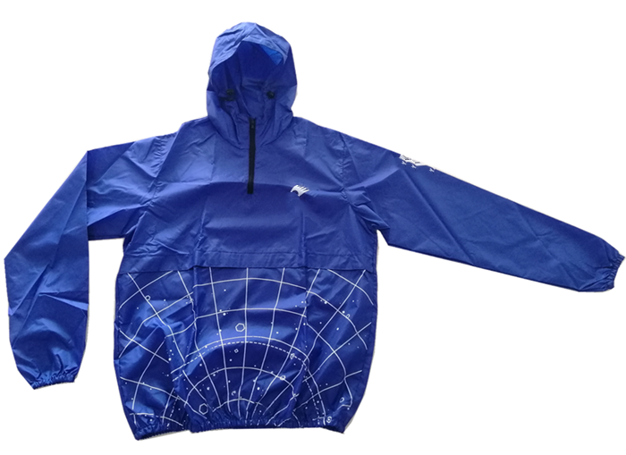 Great value pullover polyester coated PU material lightweight custom printing jacket