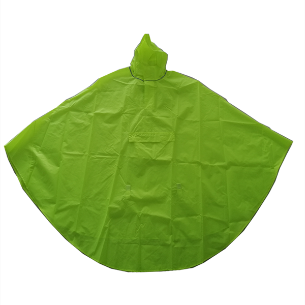 Factory direct sale high visibility curved shape rain poncho with great value