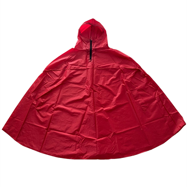 Bright color anti-tear material polyester coated PU rain poncho