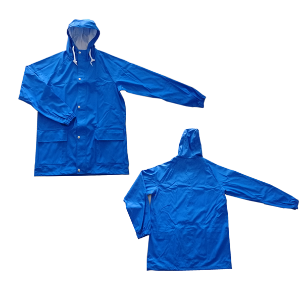 OEM Soft shell fashionable long style PU raincoat with great value