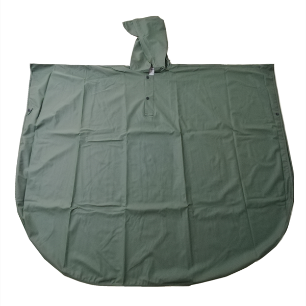 Customized soft PU 100% waterproof rain poncho for sale