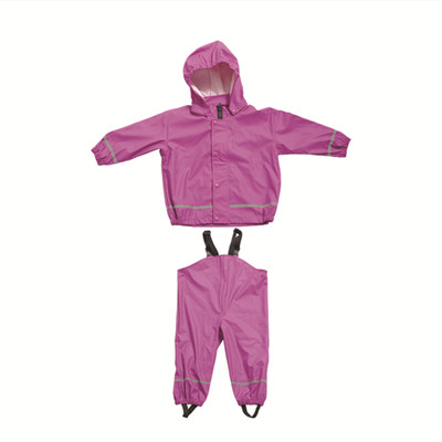 Great value PU kids rain suit according to customer request