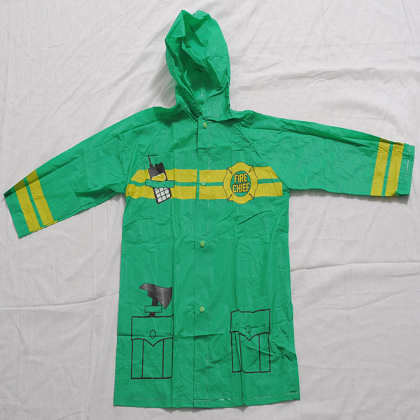 Customized cute cartoon printing PVC raincoat for children