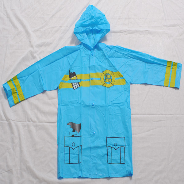 Customized cute cartoon printing PVC raincoat for children