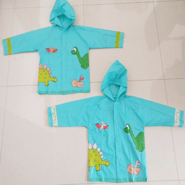 Great value PVC kids raincoat with customized color changing print