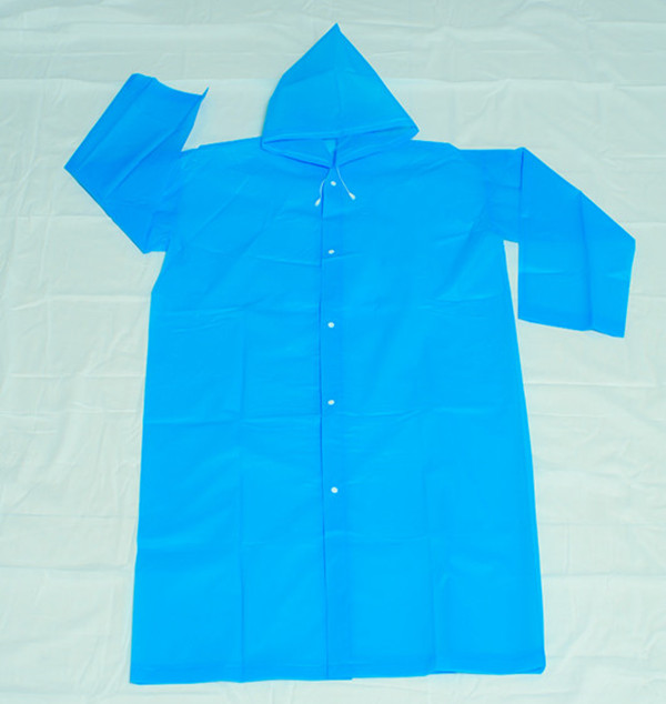 Best price embossed EVA material raincoat with customized printing