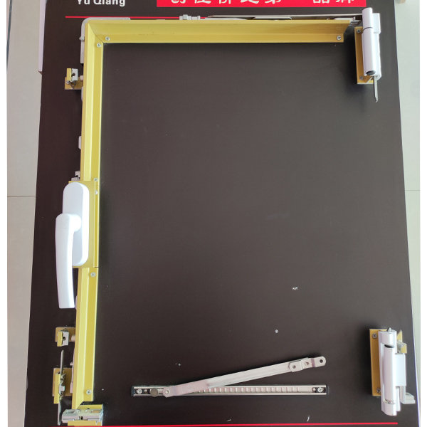 Recessed inner-opening inner-reversing hardware system for fireproof Windows