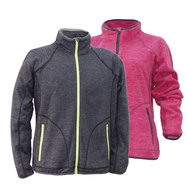 GL8417 Outdoor mélange fleece jacket for women with soft fleece Fabric