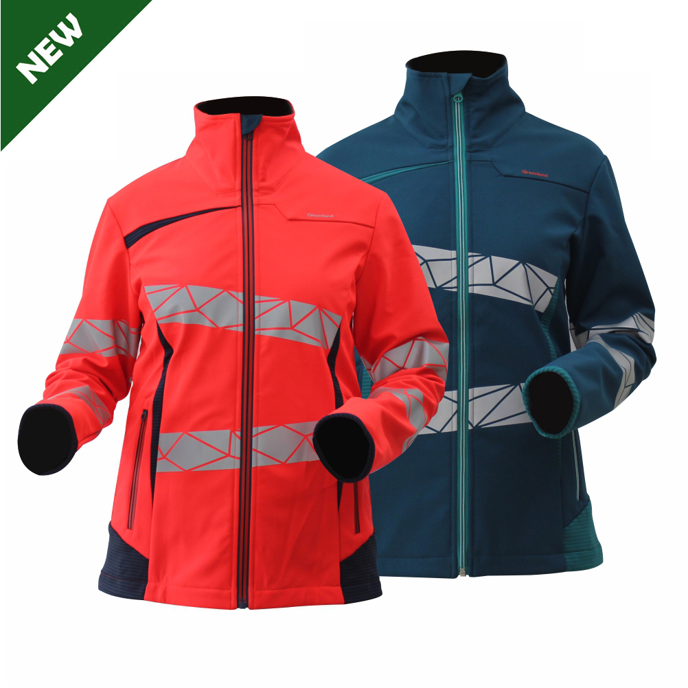 Modern Comfortable Fluorescent Hi Vis Color Softshell Jacket for Lady