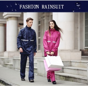 Adult High Quality Polyester or Nylon Waterproof Rainsuit