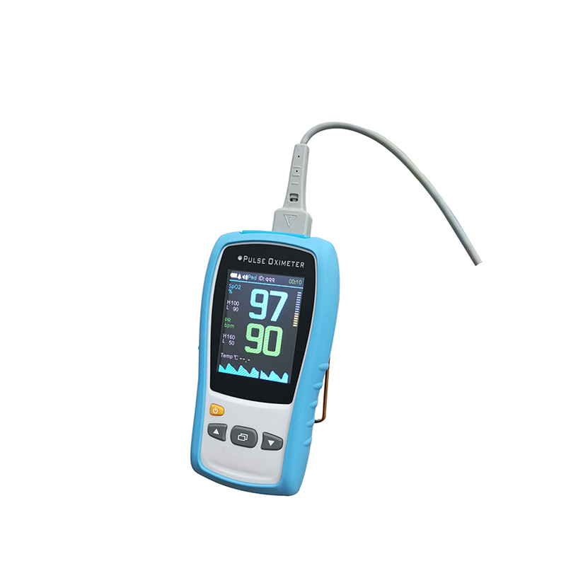 Handheld pulse oximeter CE&FDA spo2 hr temp suitable for nurse and hospital using