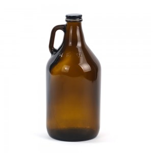 64oz amber glass growler beer bottles