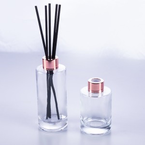 Apothecary reed diffuser bottle with rattan