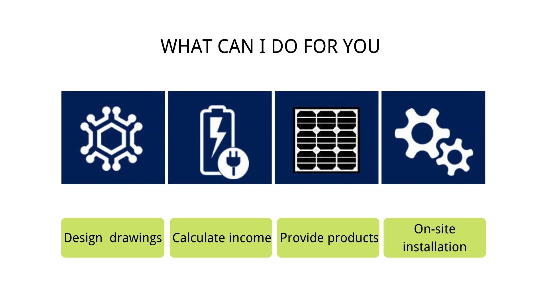 WHAT CAN I DO FOR YOU