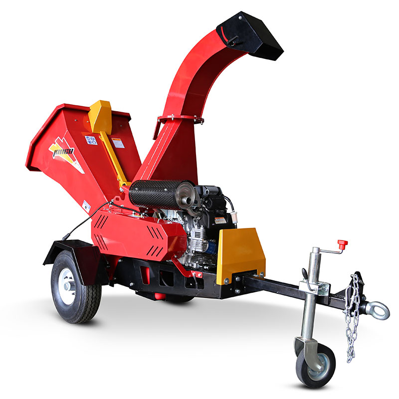Towable 5 Inch Drum Wood Chipper With Gravity Feeding