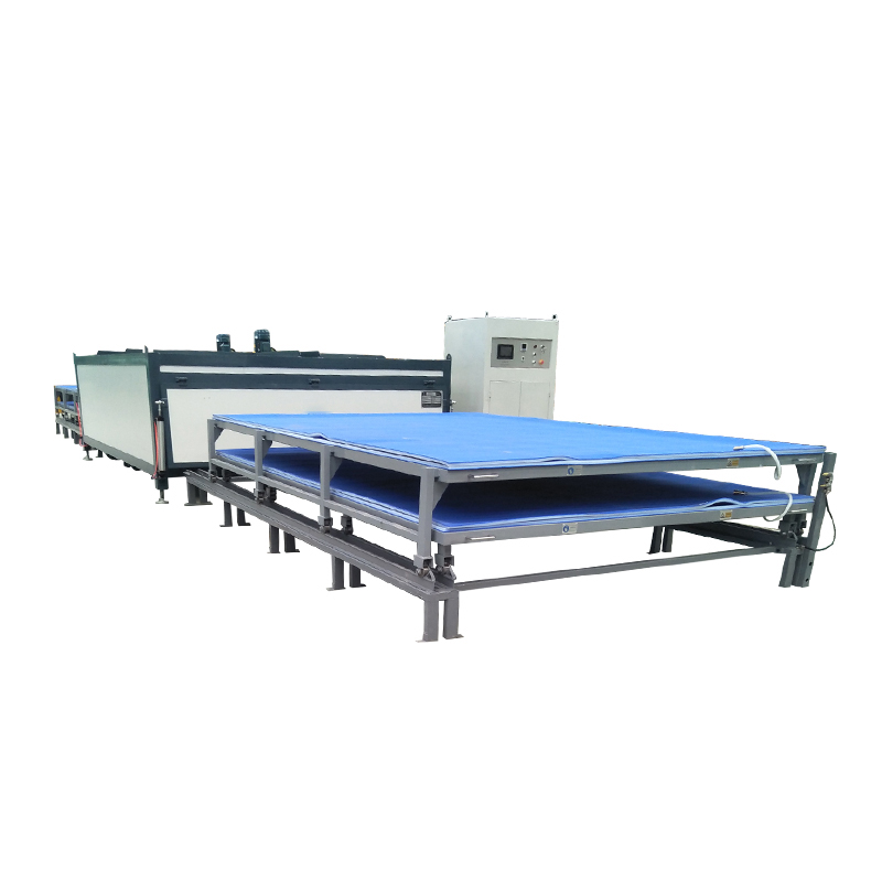Double work-stations laminated glass machine