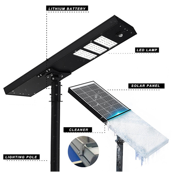 Automatic Self Clean All In One Solar Street Light