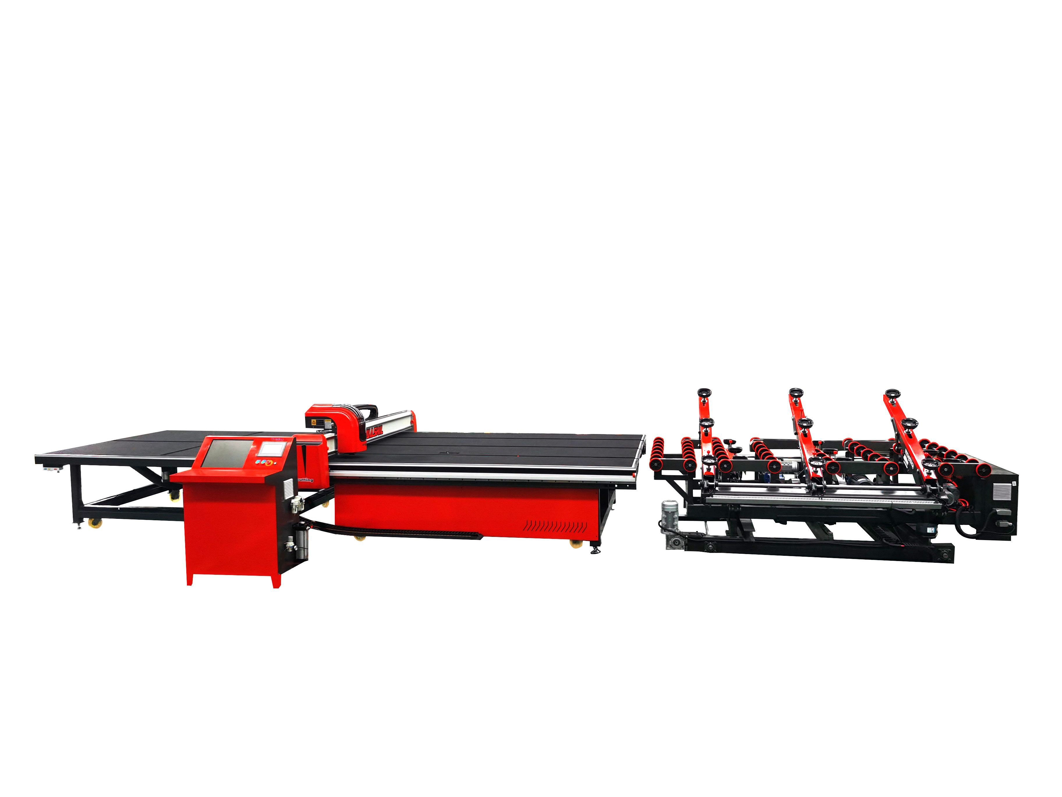 Double side loading four stations Glass cutting line glass cutting machine
