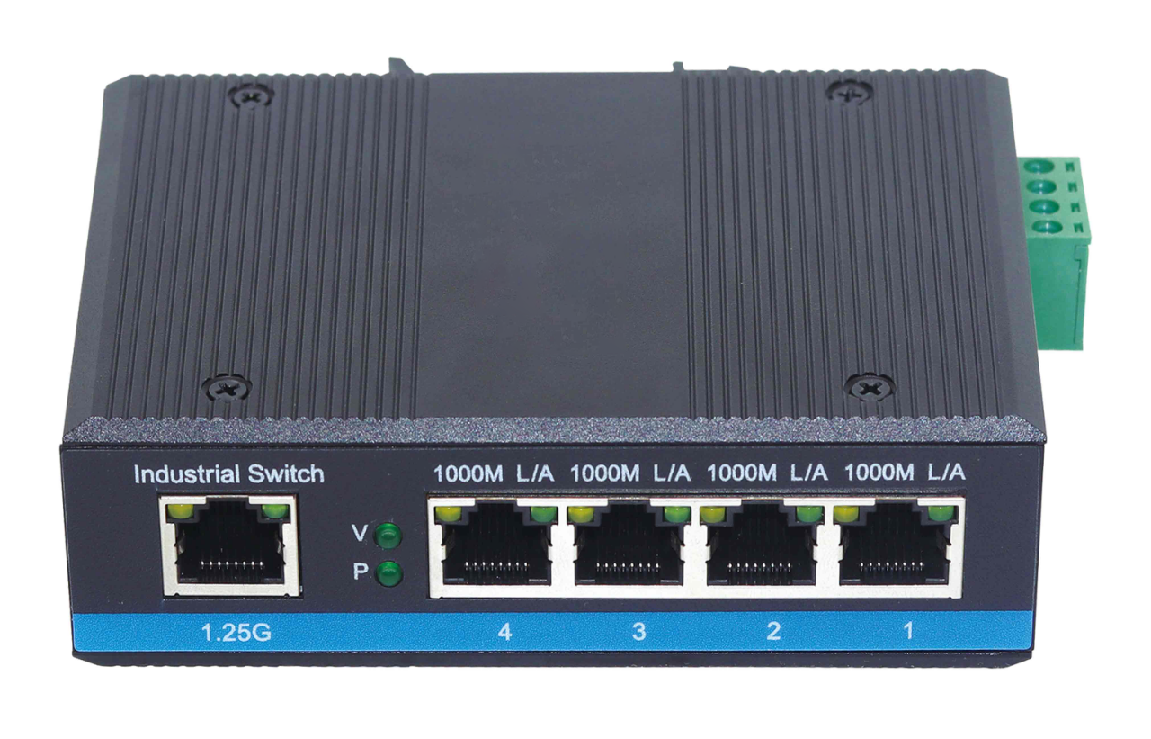 Industrial grade 5-port Gigabit Ethernet switch