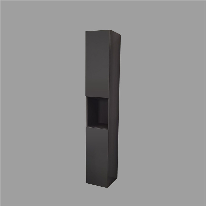 Wall mounted high cabinet dark grey acrylic