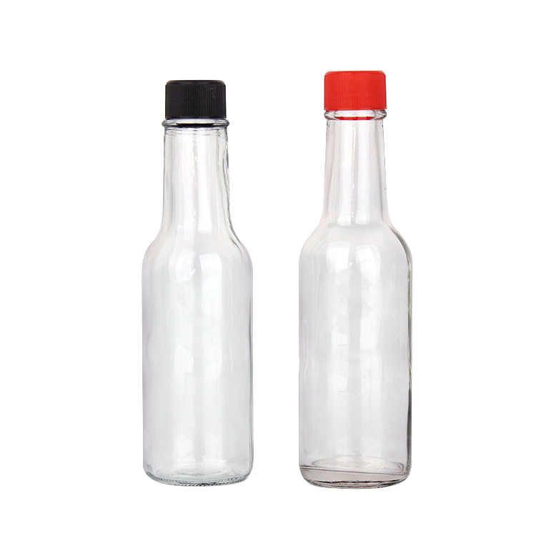 5oz 8oz Empty Glass Chili Soy Cooking Oil BBQ Tomato Leak Proof Hot Sauce Bottle with Screw Cap