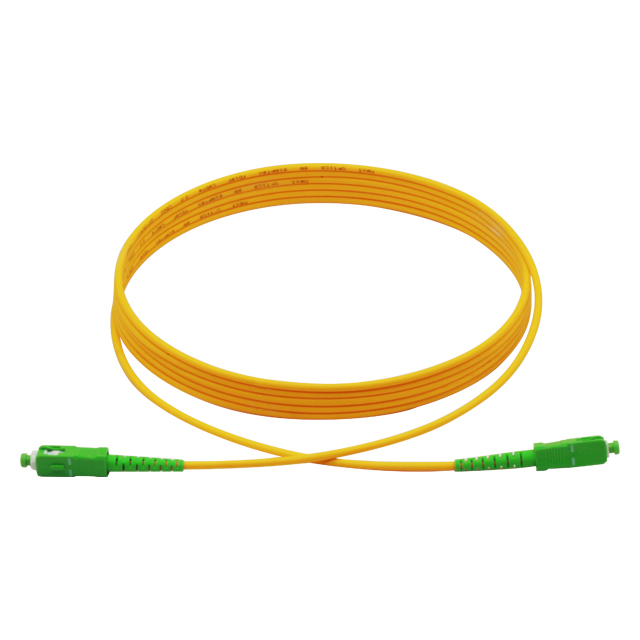 Simplex Single Mode 3.0mm PVC SC APC to SC APC Fiber Optic Patch Cord