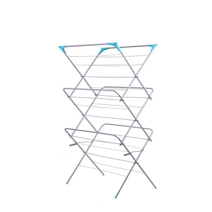 Multilayer Folding Movable Metal Clothing Drying Rack For Clothes