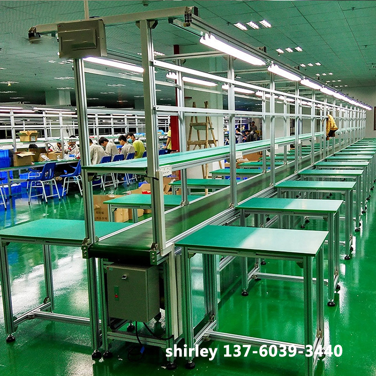 Assembly Line with Working Bench at Two Sides