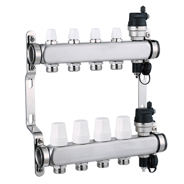 Stainless Steel Distribution Manifold with Drain Valve