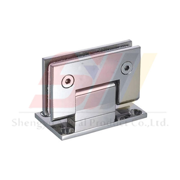 Square bevel 90 degree double bathroom glass clamp