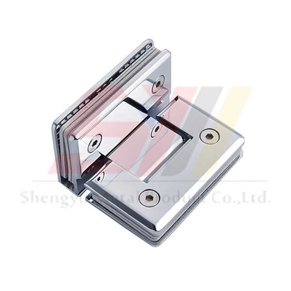 Double side 90degree Bevel glass parts shower hinge