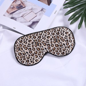 Leopard Print 16 Momme Silk Eye Mask