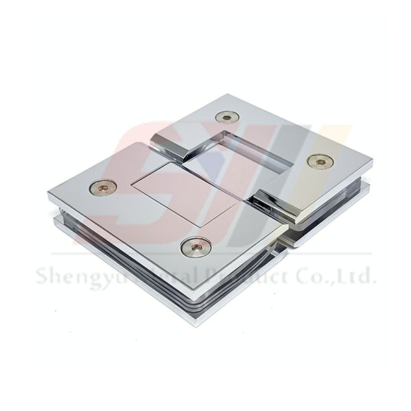 Square bevel angle 180 degree bathroom glass clamp