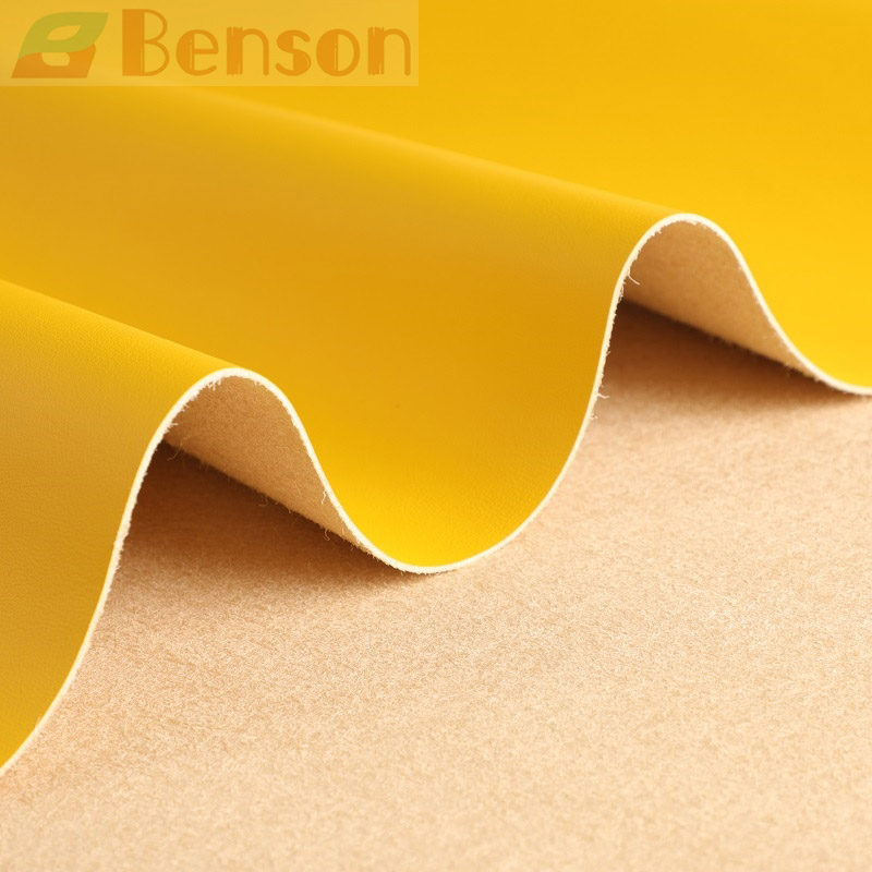 High Durability Yellow Microfiber Leather for Automotive