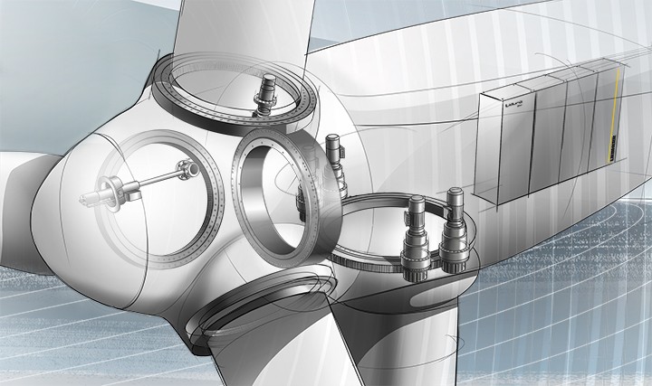 XZWD slewing bearings for wind turbine pitch and yaw positions